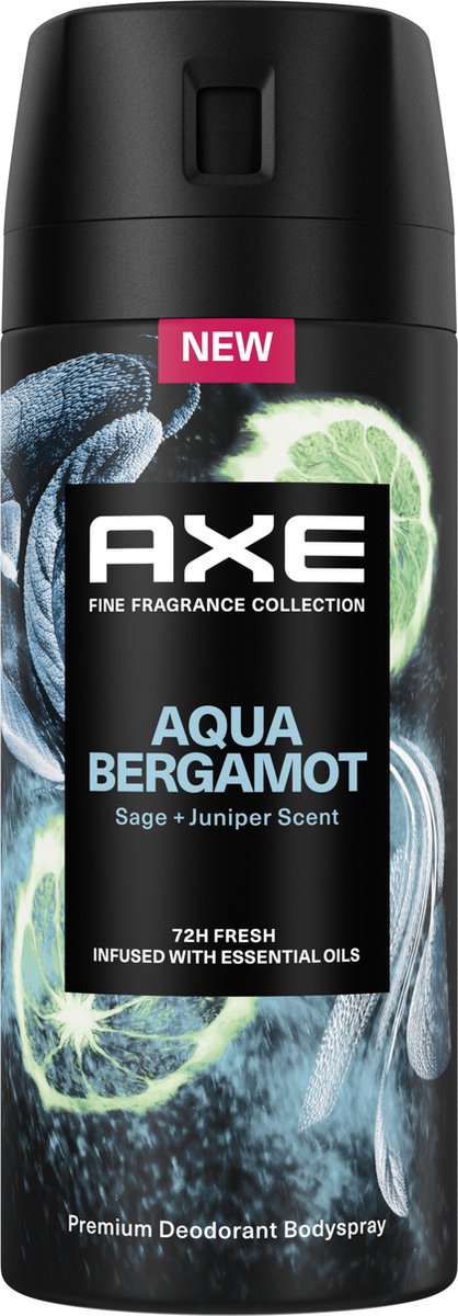 AXE Fine Fragrance Collection Aqua Bergamot - Premium Deodorant Bodyspray - 150 ml