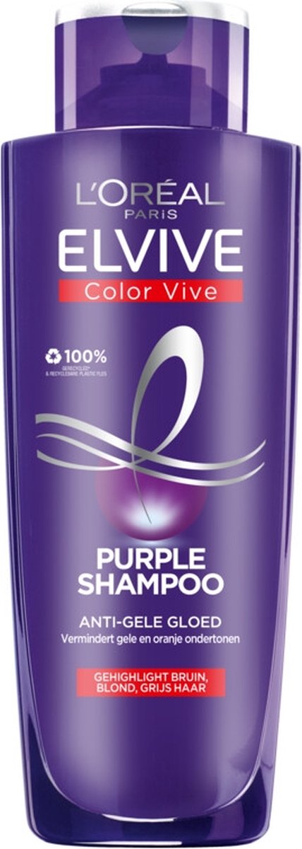 L'Oréal Paris Elvive Color Vive Purple Zilver Shampoo - 6 x 200 ml - Voordeelverpakking