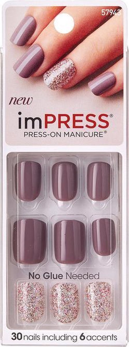 Kiss imPRESS Press-on Manicure Call It Off- Kunstnagels - Nagels - Press on nails - Plaknagels - Nepnagels - 30 stuks - Beste Kwaliteit