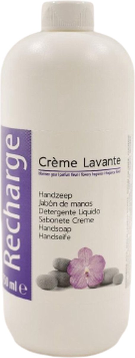 Crème Lavante handzeep - Wit / Paars - Kunststof / Handzeep - 750 ml - Set van 2 - Zeep - Handzeep - Soap - Schoonmaak - Handenwassen