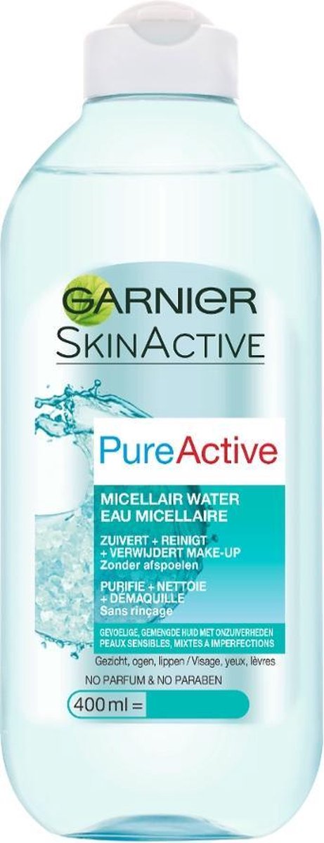 Garnier PureActive Micellair Water - 400 ml - Gevoelige en gemengde huid