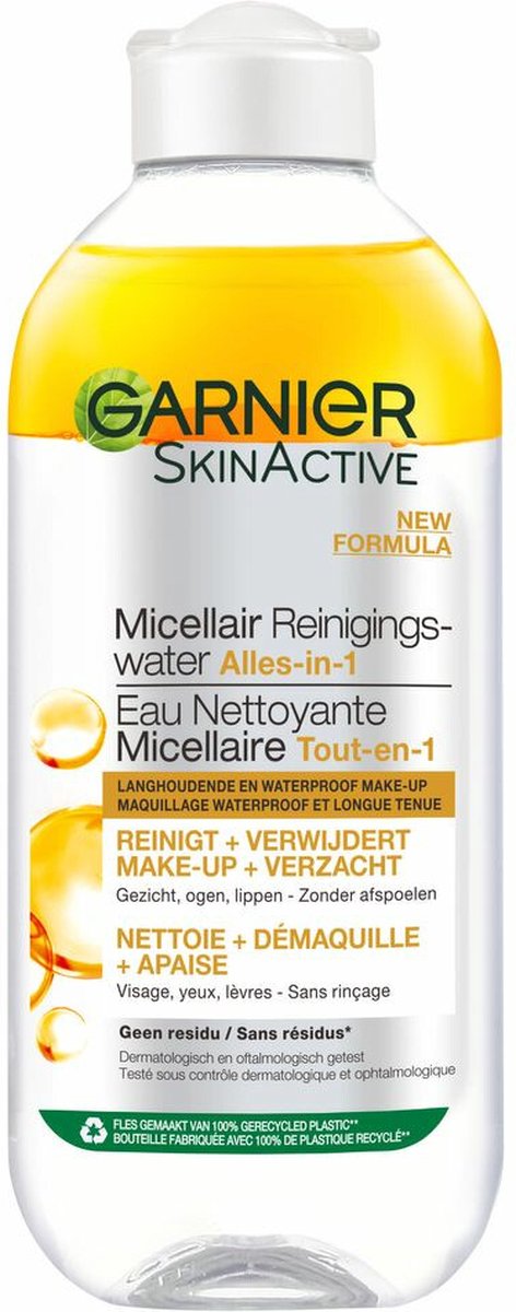Garnier Face SkinActive Micellair Reinigingswater Waterproof Make-up - 6 x 400ml – Voordeelverpakking