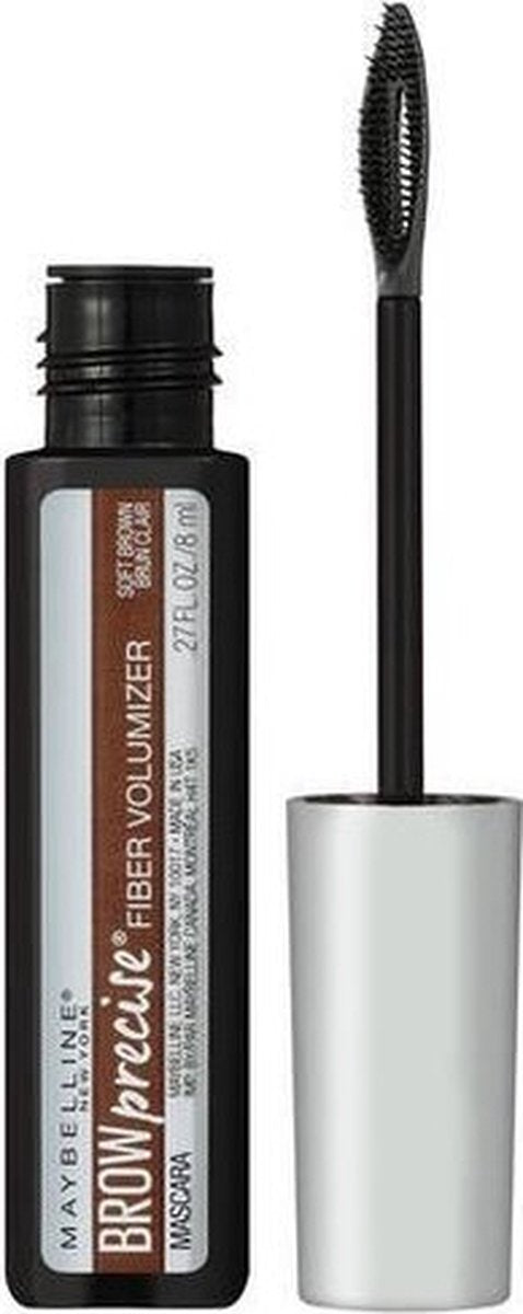 Maybelline Brow Precise Fiber Volumizer Eyebrow Mascara - 255 Soft Brown - Wenkbrauwgel - Bruin - 8 ml