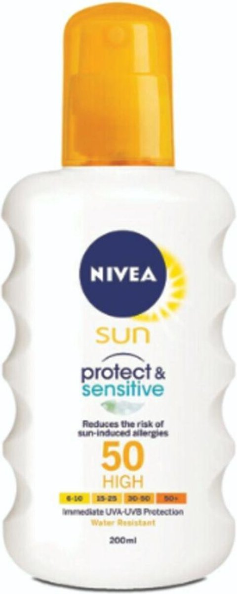 Nivea Sun Protect & Sensitive Zonnespray SPF 50 200 ml