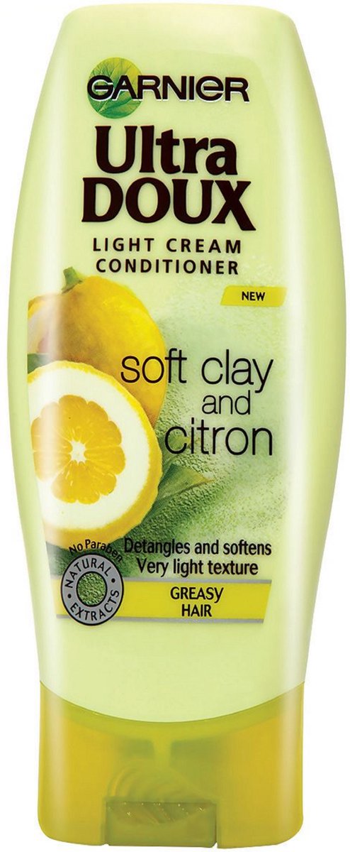 Garnier Ultra Doux Conditioner - Soft Clay and Citron - Conditioner voor Vet Haar - 6 x 200 ml
