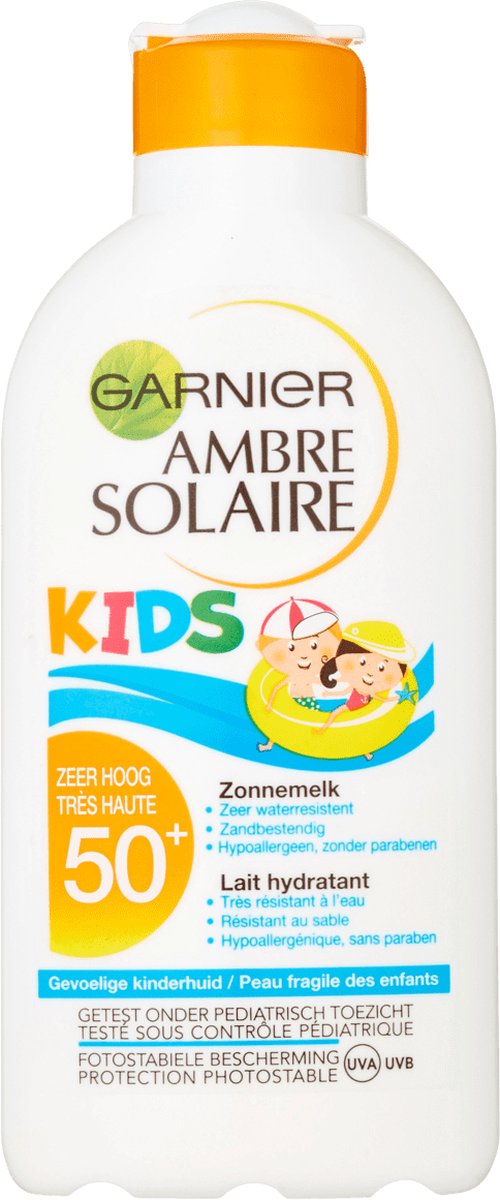 Garnier Ambre Solaire Kids zonnebrandmelk SPF 50+ - Zonnebrand voor de kinderhuid - 200 ml