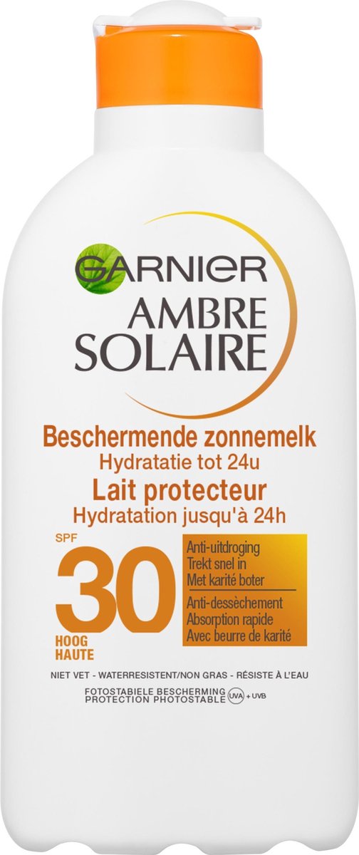 Garnier Ambre Solaire Hydraterende zonnebrandmelk SPF 20 - Zonnebrand tegen Uitdroging - 200 ml