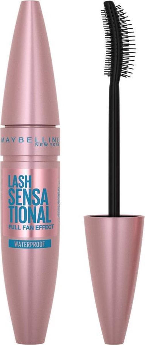 3x Maybelline Lash Sensational Black - Zwart - Waterproof Mascara