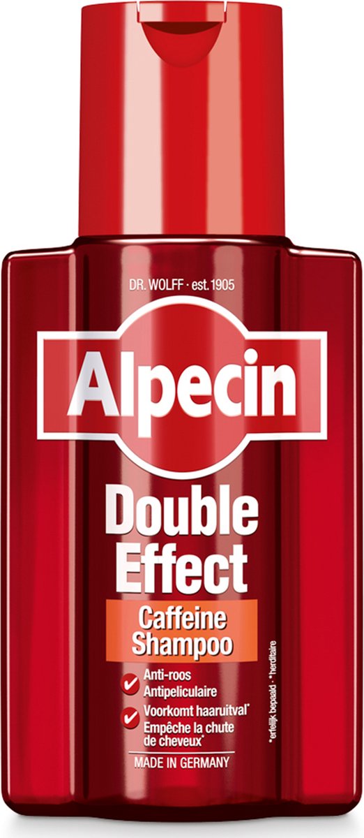 Alpecin Double Effect 200ml | Anti roos en natuurlijke haargroei shampoo | Voorkomt en Vermindert Haaruitval