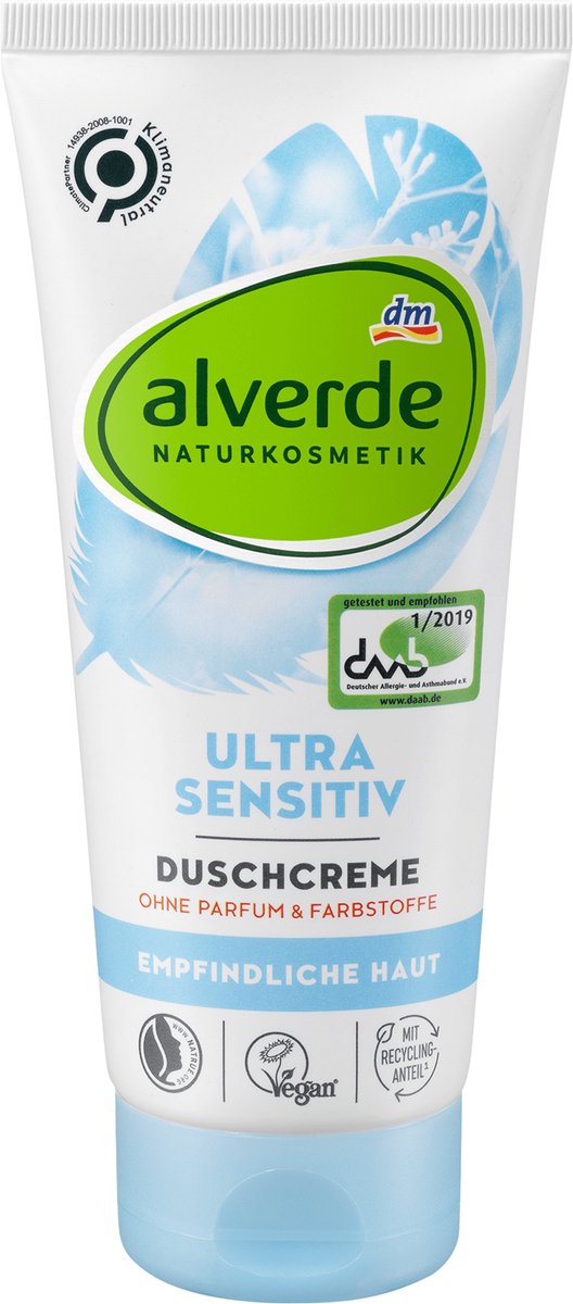 alverde NATURKOSMETIK Ultra Gevoelige Douchecrème, 200 ml