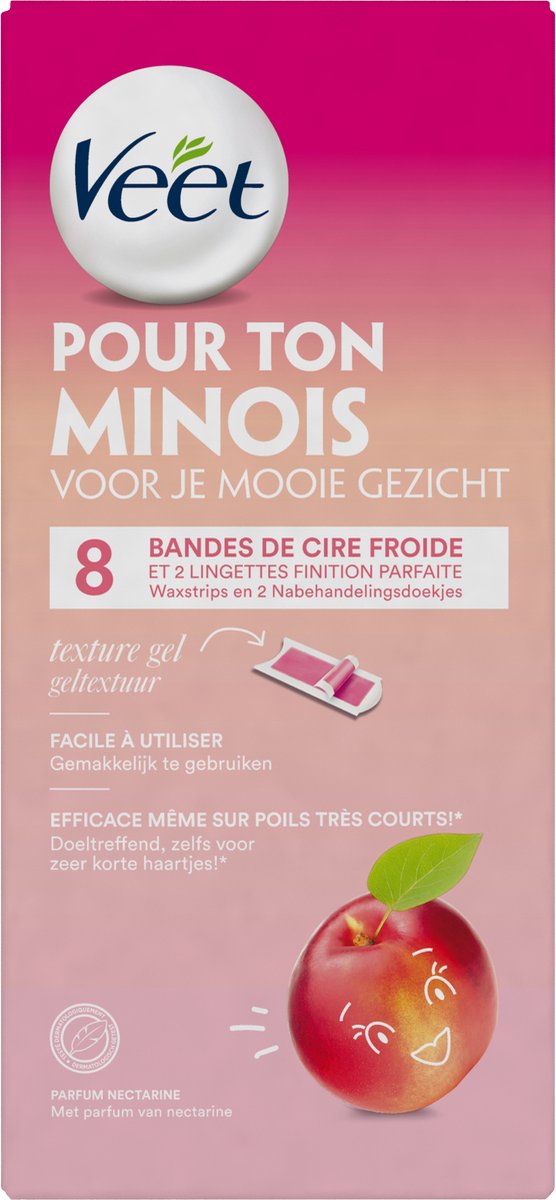 Gezicht koude waxstrips nectarine