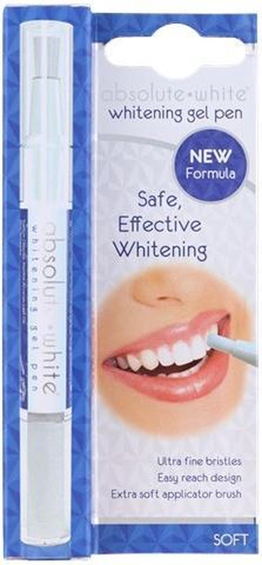 Absolute White New Formula Teeth Whitening Gel Pen Fine Bristles Soft Brush
