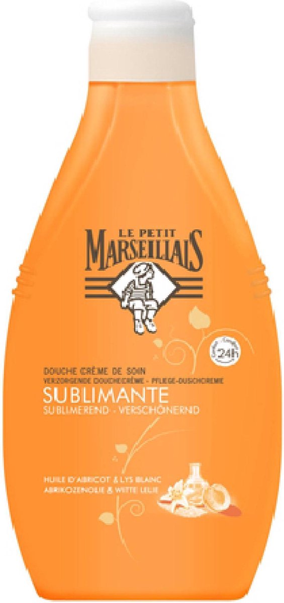 Le Petit Marseillais Douche Crème Sublimante Femme Abrikozenolie witte Lelie  250 ml