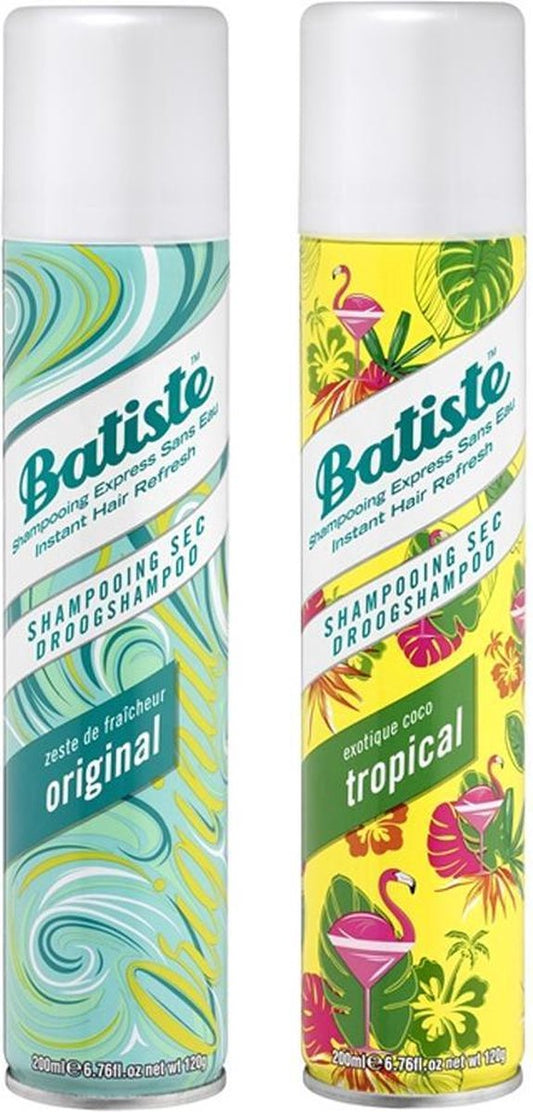 Batiste Droogshampoo Duo Original & Tropical - 2 x 200ml