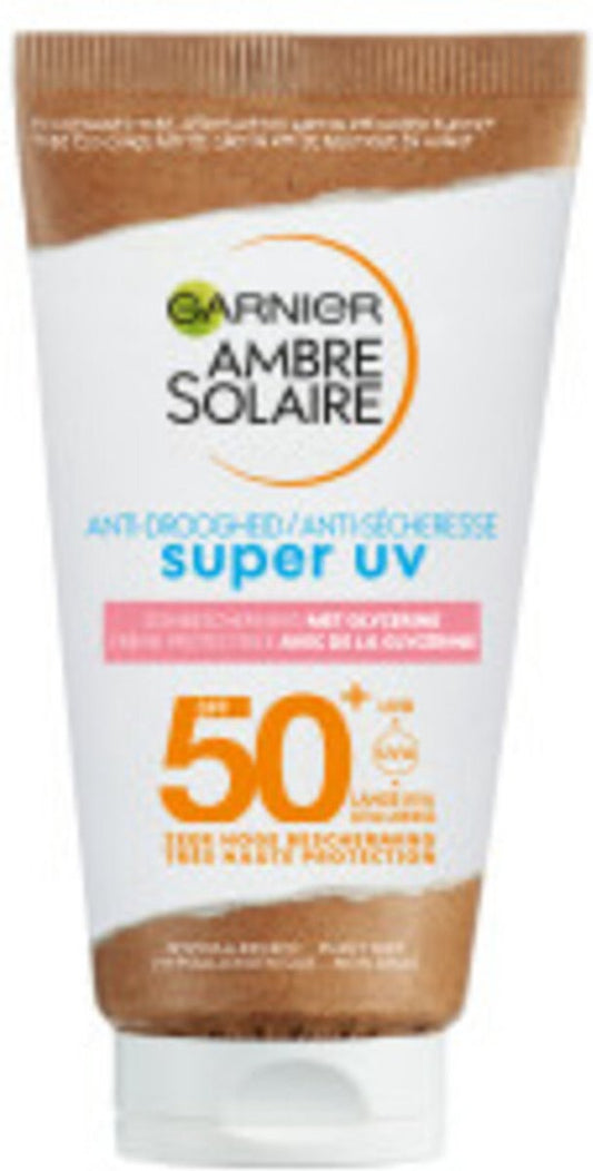 2x Garnier Ambre Solaire Sensitive Expert+ SPF 50+ Gezicht Zonnebrandcréme 50 ml