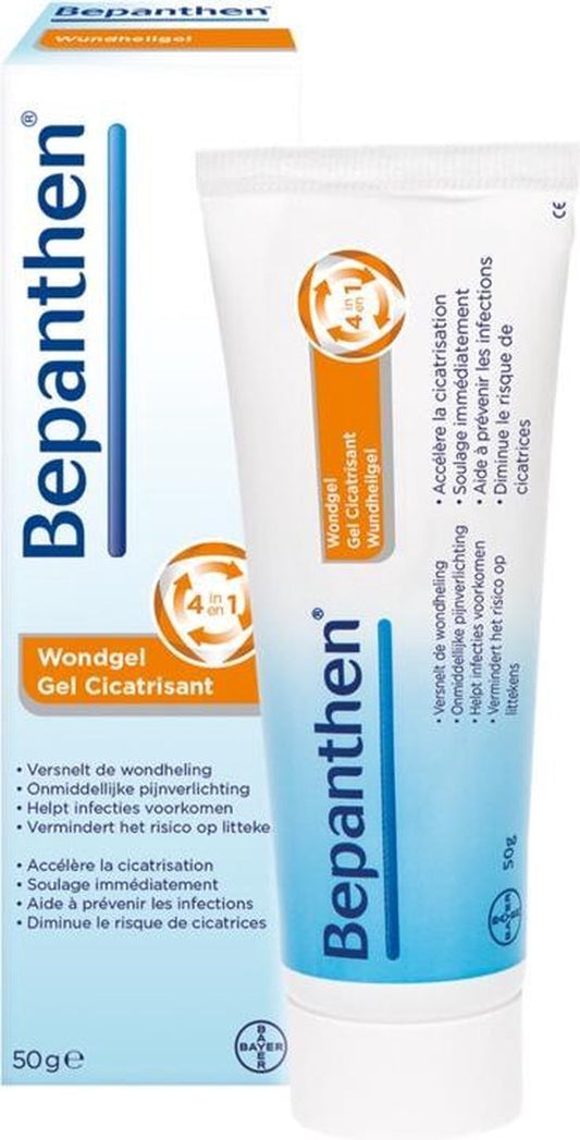 Bepanthen Wondgel, een vegan hydrogel voor de behandeling van kleine wonden zoals snijwonden, schaafwonden of brandwonden, 50 gram