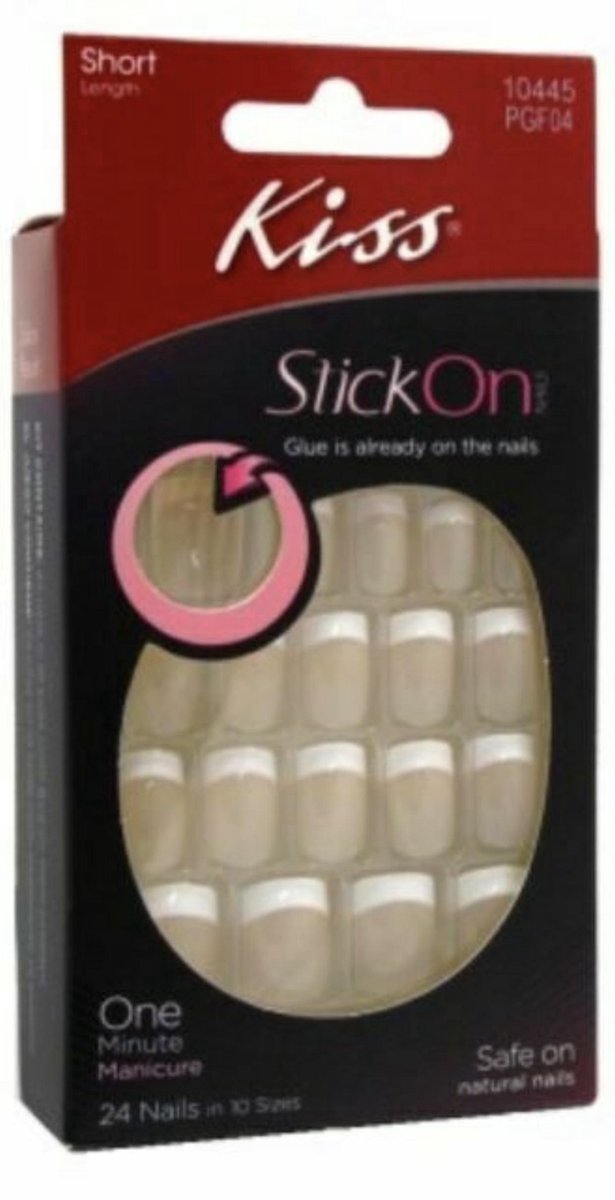 Kiss Stick On Short One minute Manicure 24 stuks