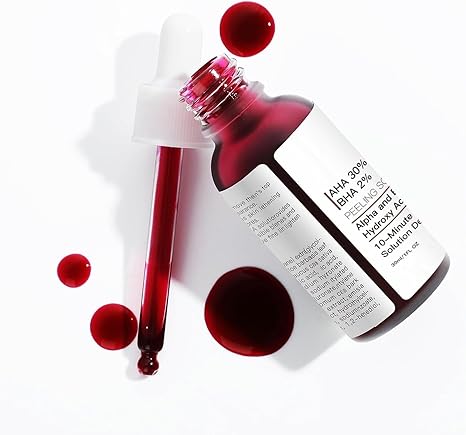 30% AHA +BHA PEELING SOLUAHA 30% + BHA 2% Peeling Solution, Chemical Peel for Face at Home, BHA Liquid Exfoliant for Large Pores, Wrinkles & Fine LinesTION