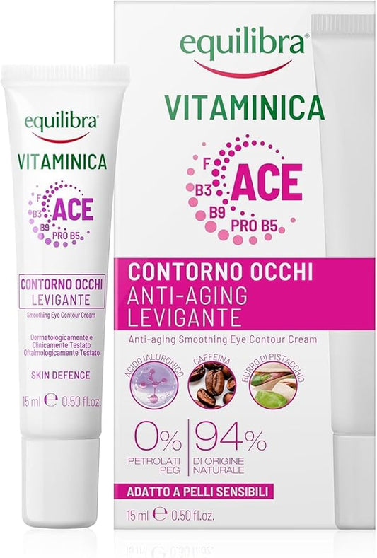 Equilibra Vitaminica Eye Contour Cream – Hyaluronic Acid & Pistachio
