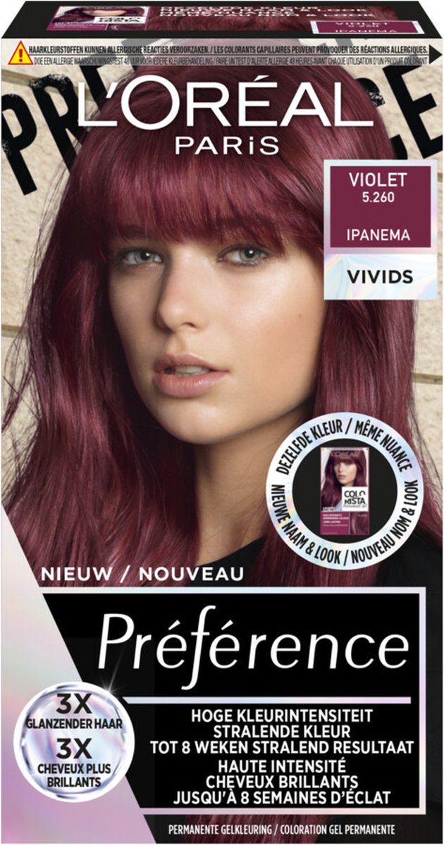 L'Oréal Preference Vivids Haarkleuring 10.112 Silver Grey