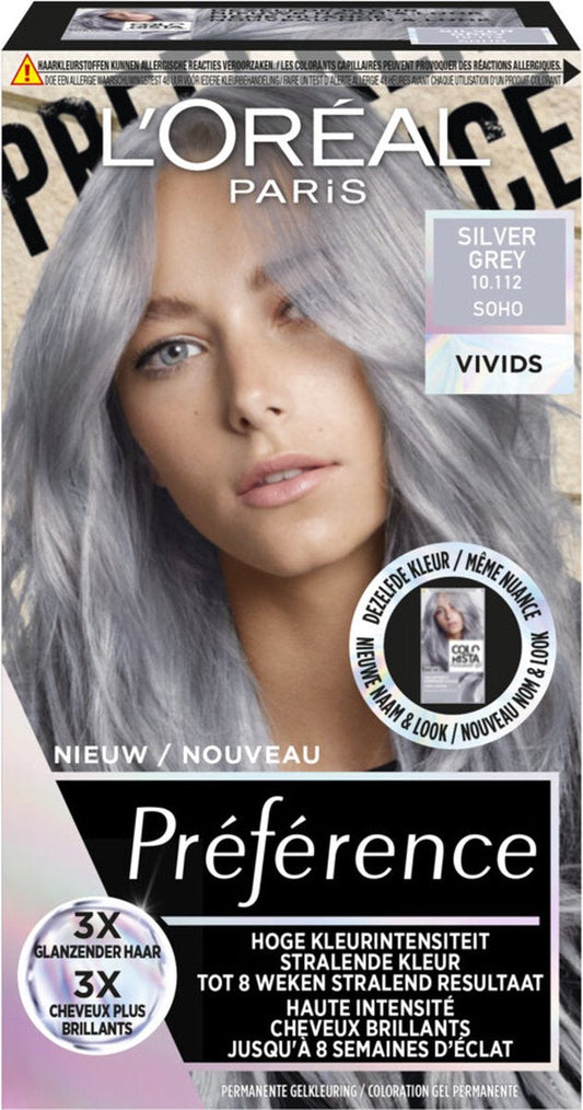 L'Oréal Preference Vivids Haarkleuring 10.112 Silver Grey