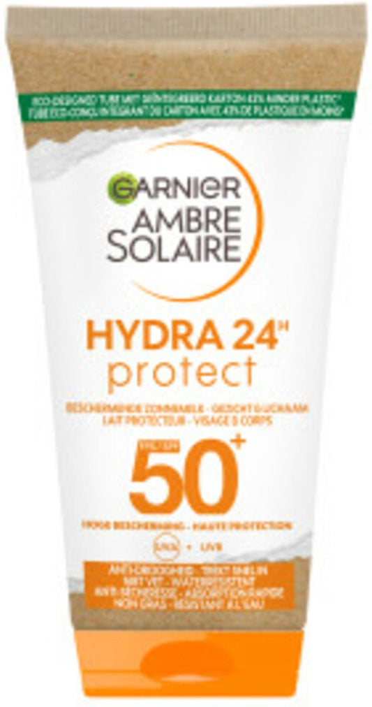 2x Garnier Ambre Solaire Hydra 24 Zonnemelk SPF 50 Reisformaat 50 ml
