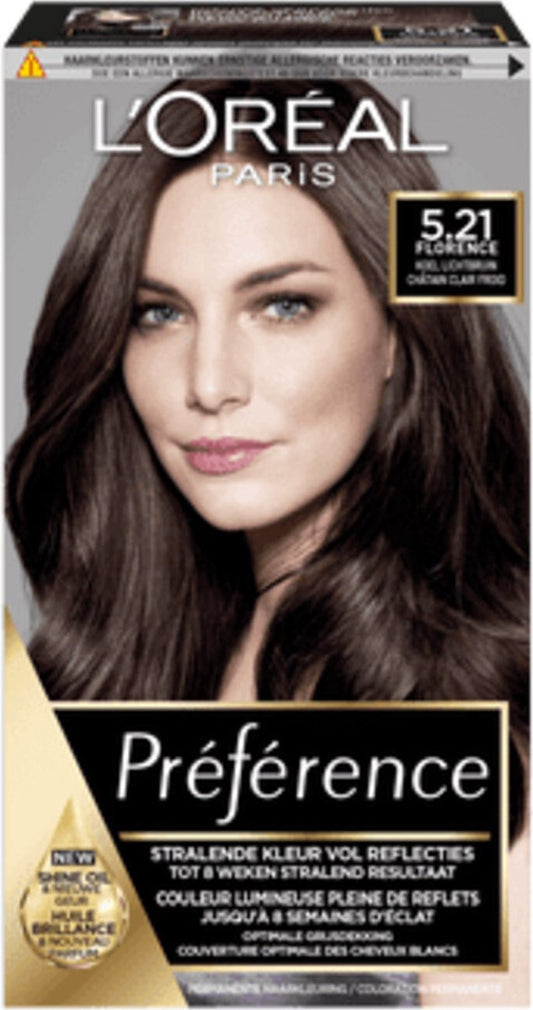 L'Oréal Preference Haarkleuring 5.21 Koel Lichtbruin