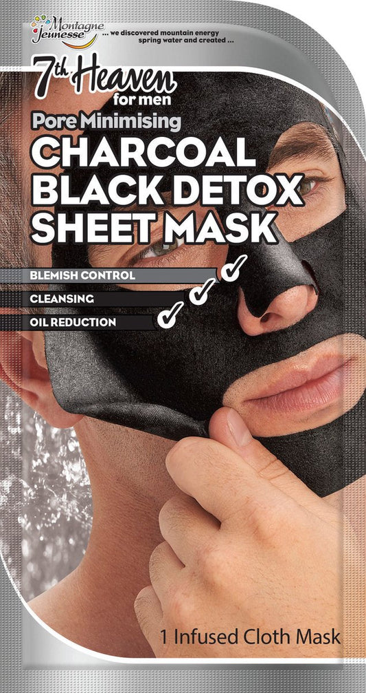 Montagne Jeunesse Gezichtsmasker 7th Heaven Charcoal Black Detox