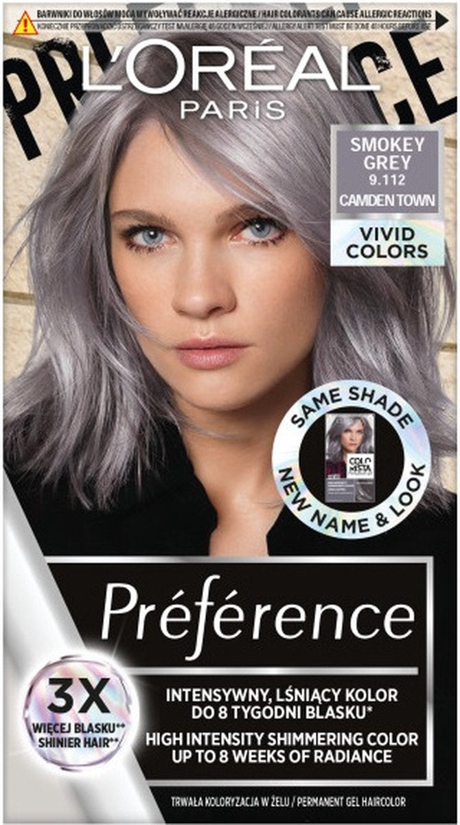 Preference Vivid Colors permanente haarkleuring 9.112 Smokey Grey