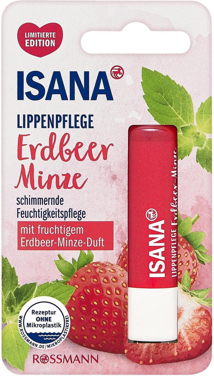 ISANA Lippenbalsem | lippenstift Aardbei - munt