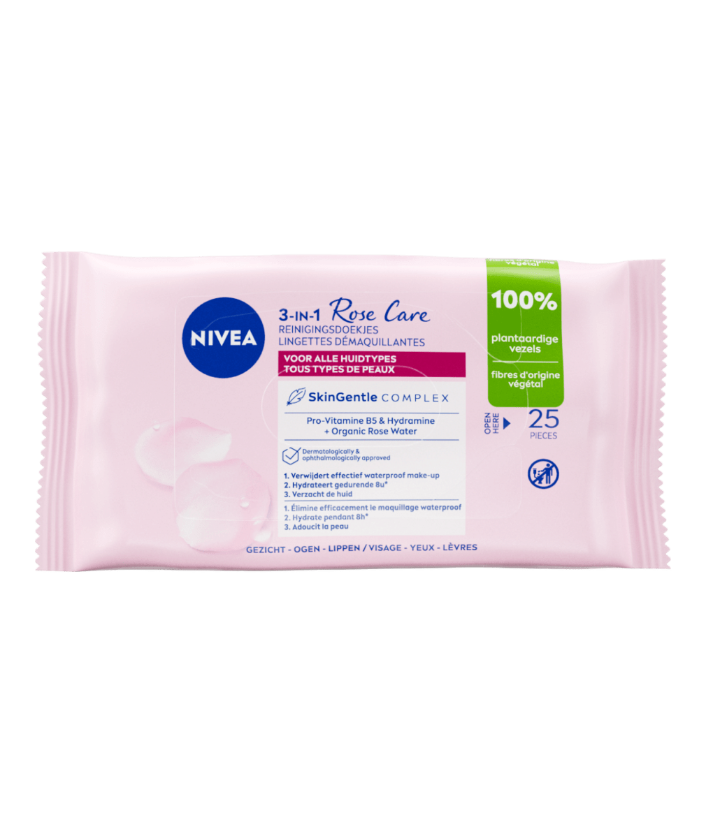 NIVEA Micellair Reinigingsdoekjes Bio Rozenwater  25st