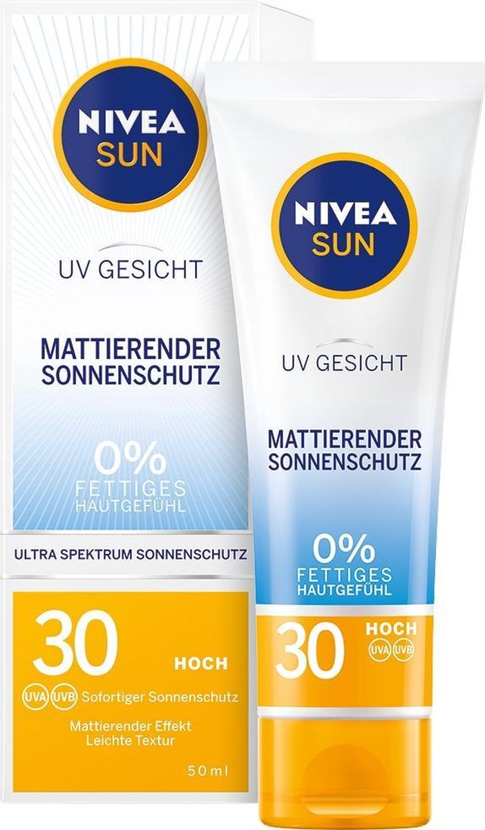 NIVEA SUN Zonnematerende gezichtscrème SPF 30, 50 ml