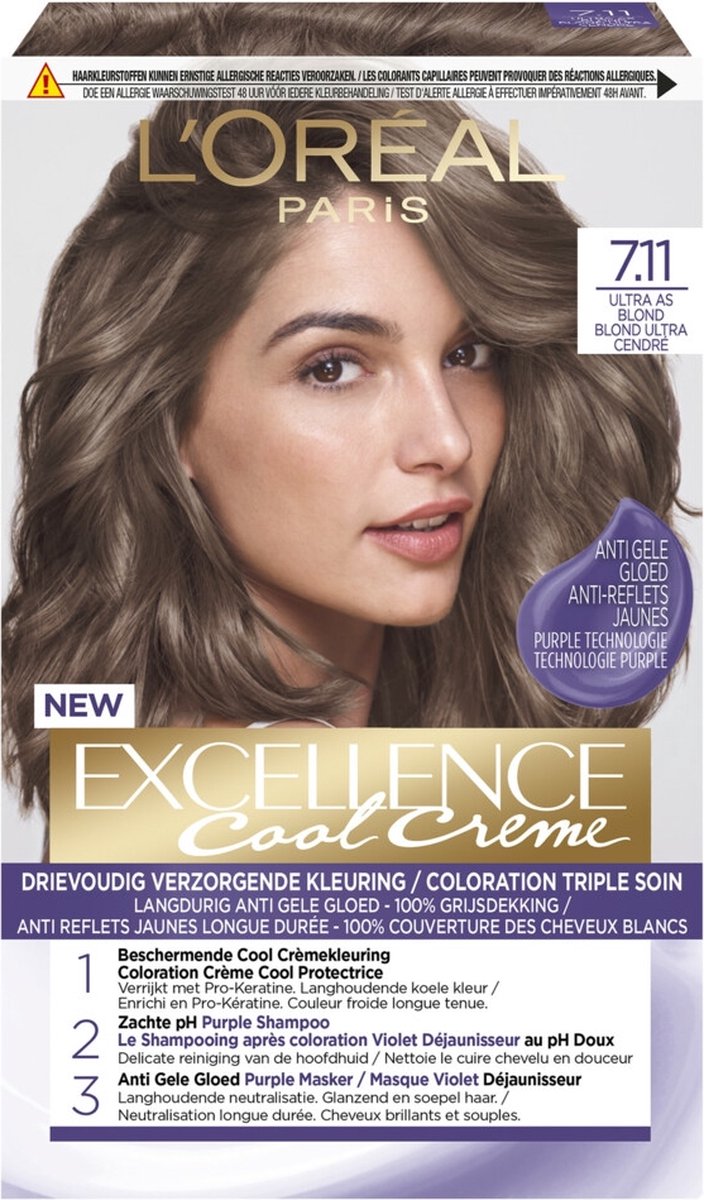 L’Oréal Paris Excellence Cool Cream 8.11 Haarverf - Ultra Ash Lichtblond