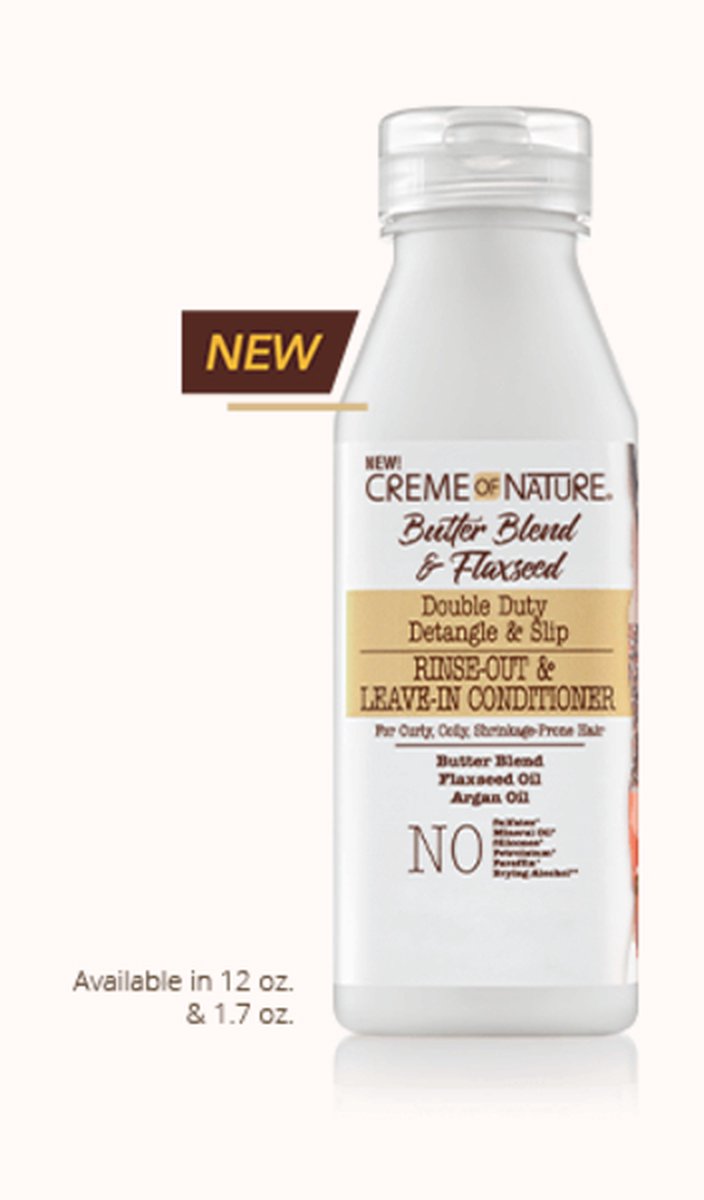 Creme of Nature butter blend & flaxseed leave in conditioner 355ml
