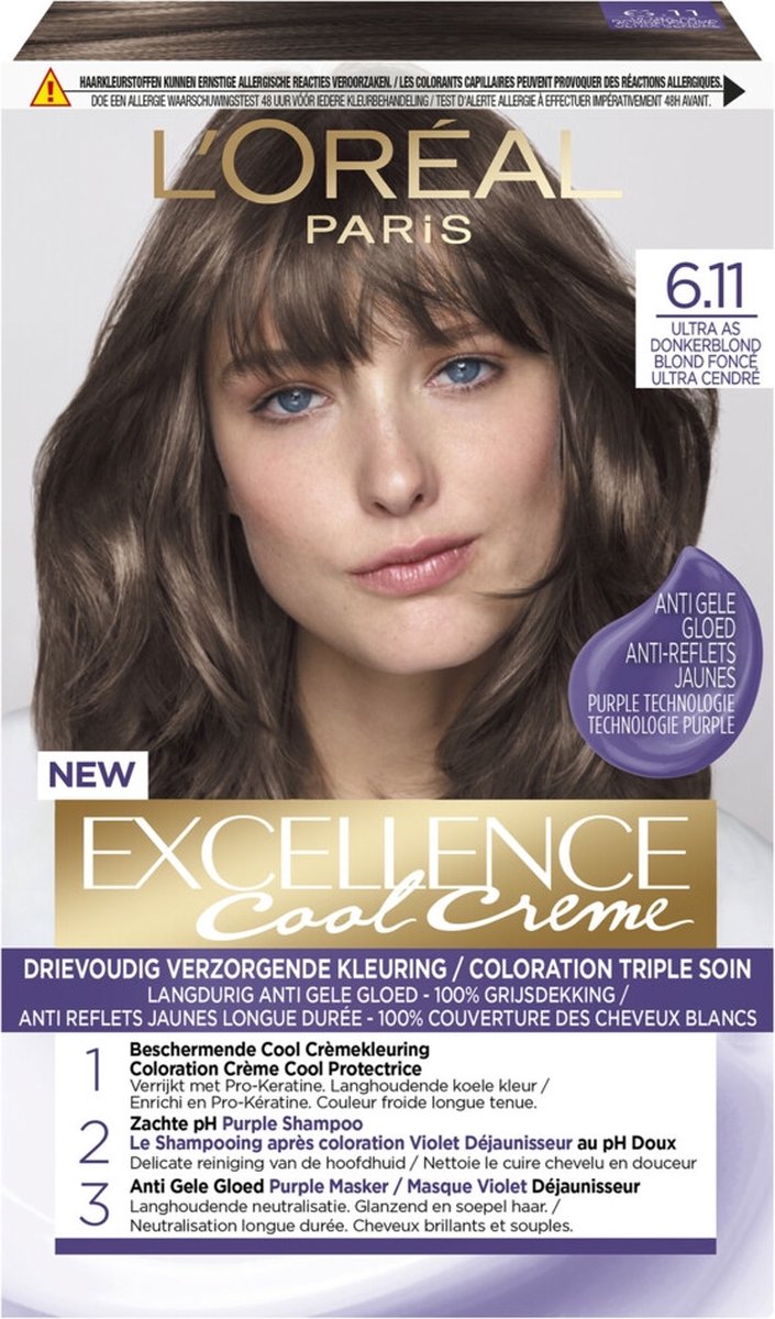 L’Oréal Paris Excellence Cool Cream 8.11 Haarverf - Ultra Ash Lichtblond