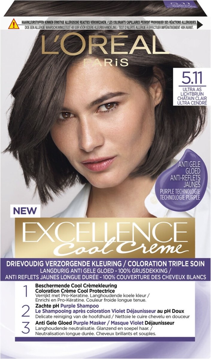 L’Oréal Paris Excellence Cool Cream 8.11 Haarverf - Ultra Ash Lichtblond
