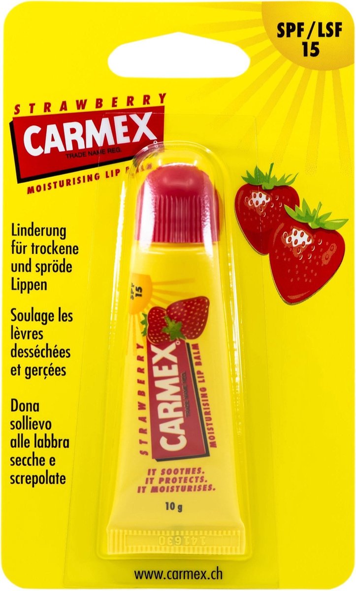CARMEX STRAWBERRY TUBE lipbalsem Vrouwen 10 g
