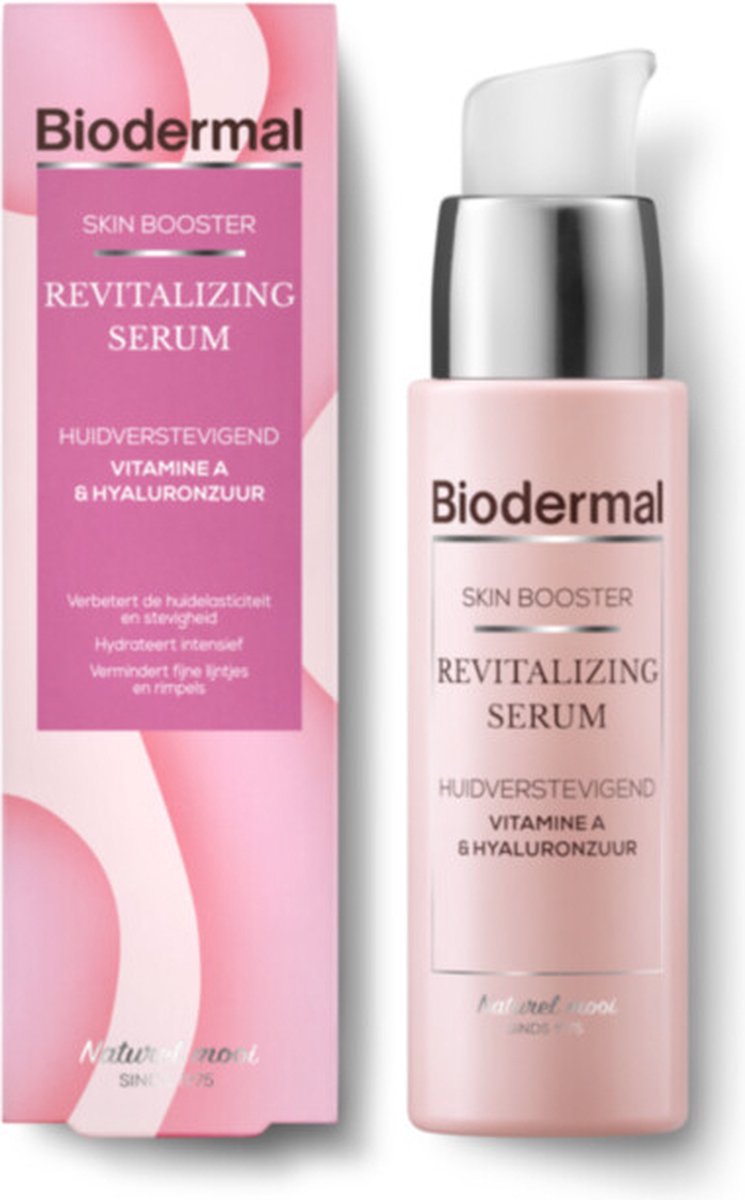 Biodermal Skin Booster Revitalizing serum – Verbetert zo de huidelasticiteit en stevigheid met hyaluronzuur en Vitamine A - Hyaluronzuur serum 30ml