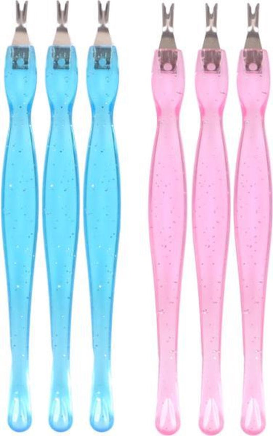 FSW-Products - 6 Stuks - Nagelriem Verwijderaar - Nagelriem Snijder - Cuticle Trimmer - Pedicure Gereedschap - Dode Huid Verwijderaar - Cuticle Pusher Duwer - Accessoires - Verzorging