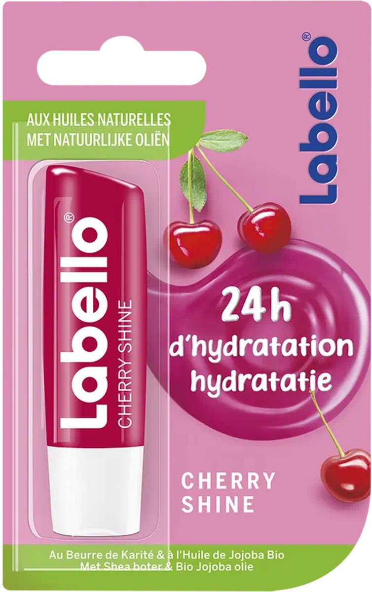 Labello Lippenbalsem Blackberry Shine - 5.5 ml - Lipbalsem Met Shea boter & Bio Jojoba olie - Lipbalm - Lipverzorging