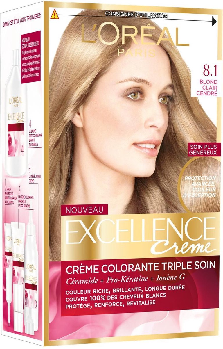 L'OREAL PARIS Excellence Coloration - 8.1N Licht asblond