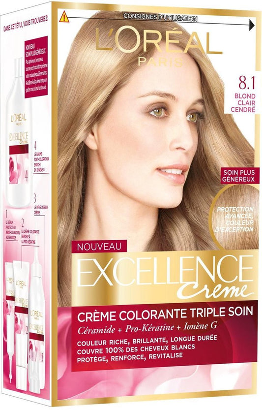 L'OREAL PARIS Excellence Coloration - 8.1N Licht asblond