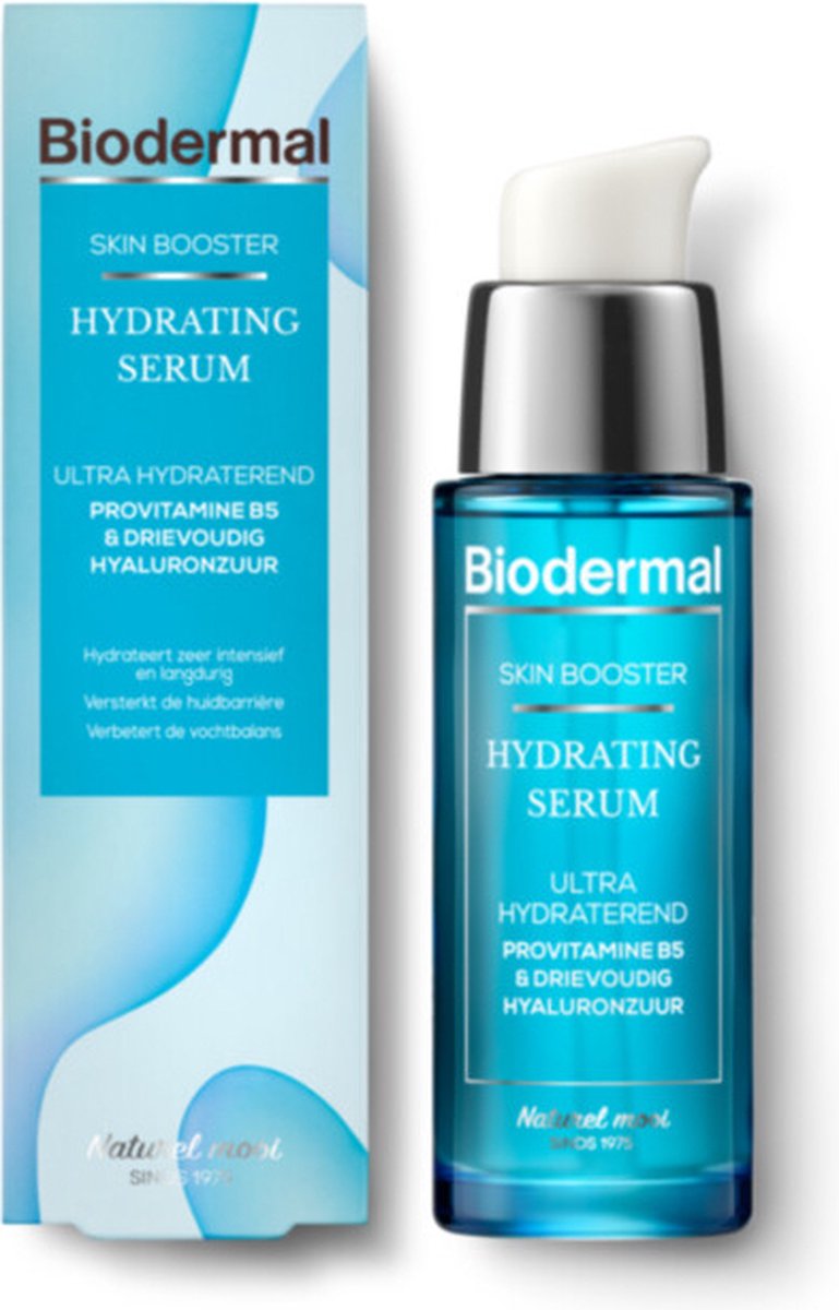 Biodermal Skin Booster Hydrating serum –  Ultra hydraterend, Hydrateert zeer intensief en langdurig met hyaluronzuur en Vitamine B - Hyaluronzuur serum 30ml