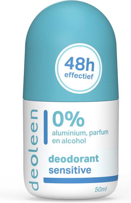 Deoleen 0% aluminium - Roller Sensitive - Deodorant - 50 ml