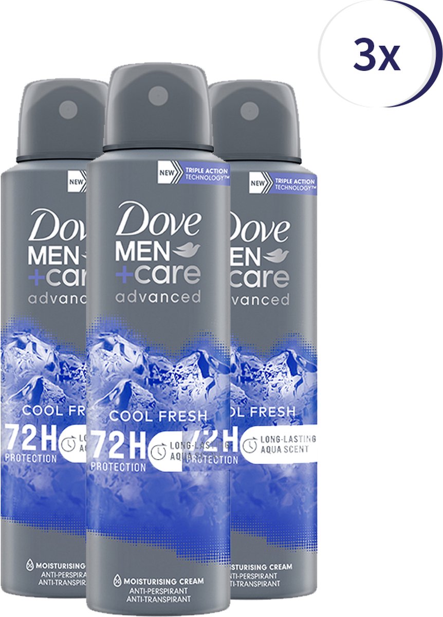 Dove Men+Care Advanced Cool Fresh Anti-Transpirant Deodorant Spray - 6 x 150 ml - Voordeelverpakking