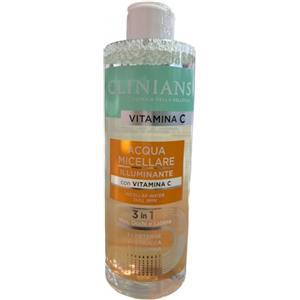 CLINIANS Acqua Micellare Illuminante 400ml con Vitamina C per Pelli Spente e Opache