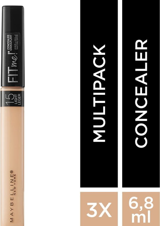 Maybelline Fit Me Concealer - 10 Light - 3 stuks Voordeelverpakking