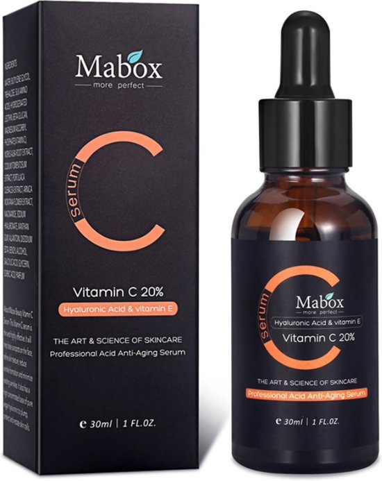 Mabox Vitamine C + E Serum – 30ml – Gezicht serum – Natuurlijk – Anti Rimpel – Anti Acne - Huidverzorging – Gezicht verzorging