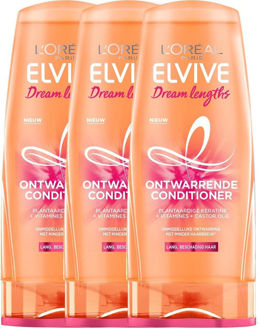 L'Oréal Paris Elvive Dream Lengths Conditioner - 3 x 200ml - Voordeelverpakking