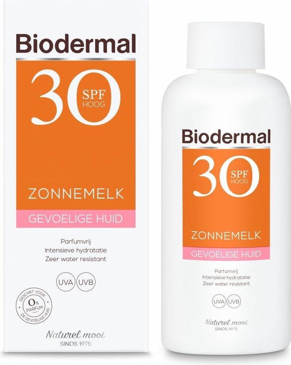 Biodermal Zonnebrand Gevoelige huid - Zonnemelk - SPF 30 - 200ml
